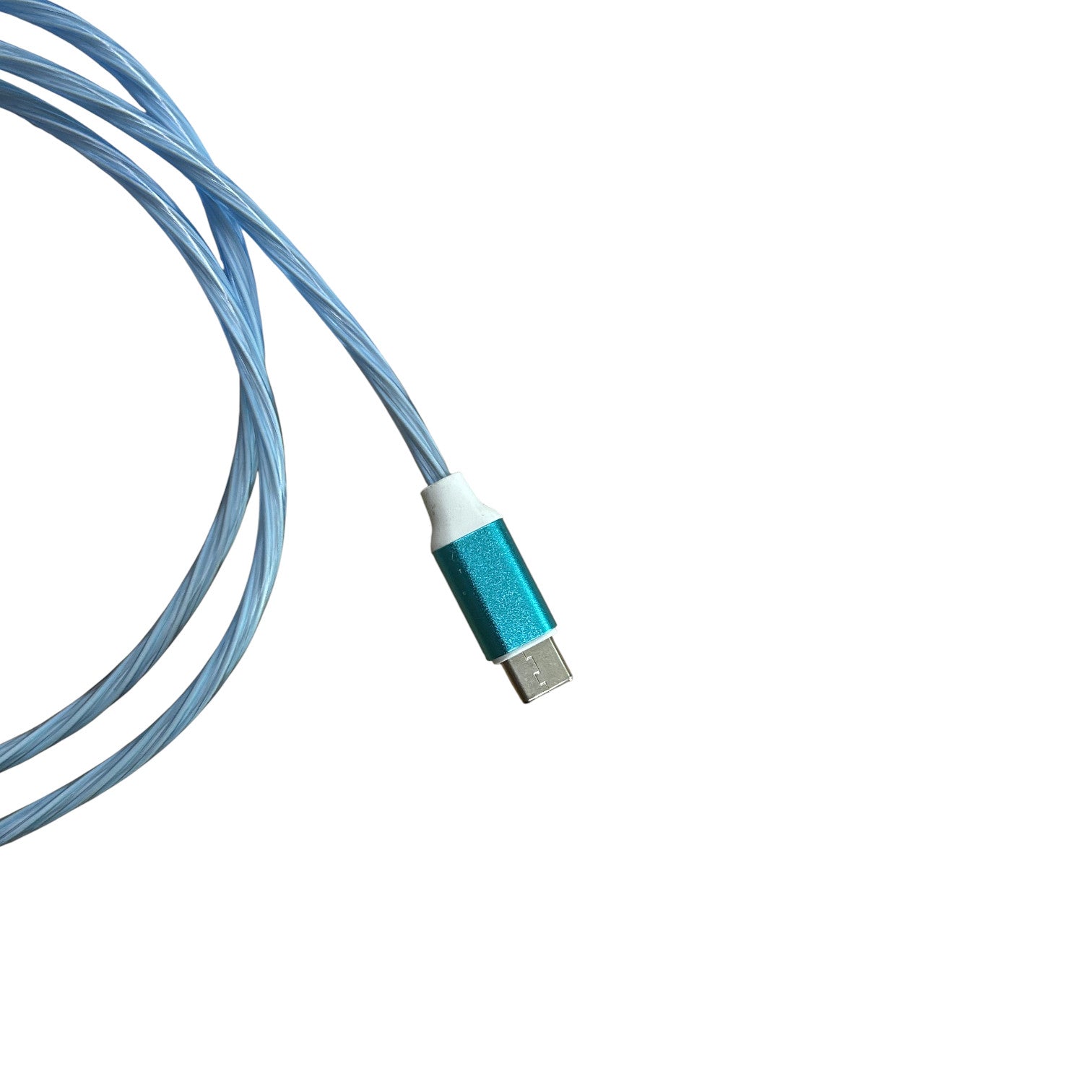 USB Cable Fast Charging 1m Type-C Universal Blue Light Up Cable
