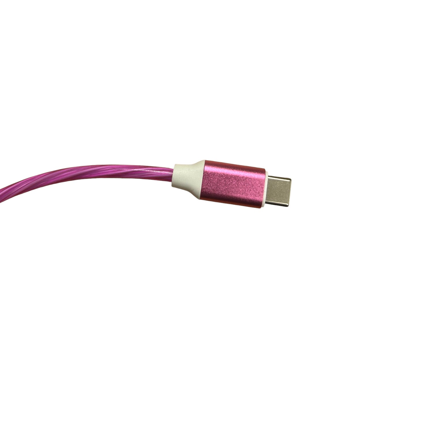 USB Cable Fast Charging 1m Type-C Universal Pink Light Up Cable