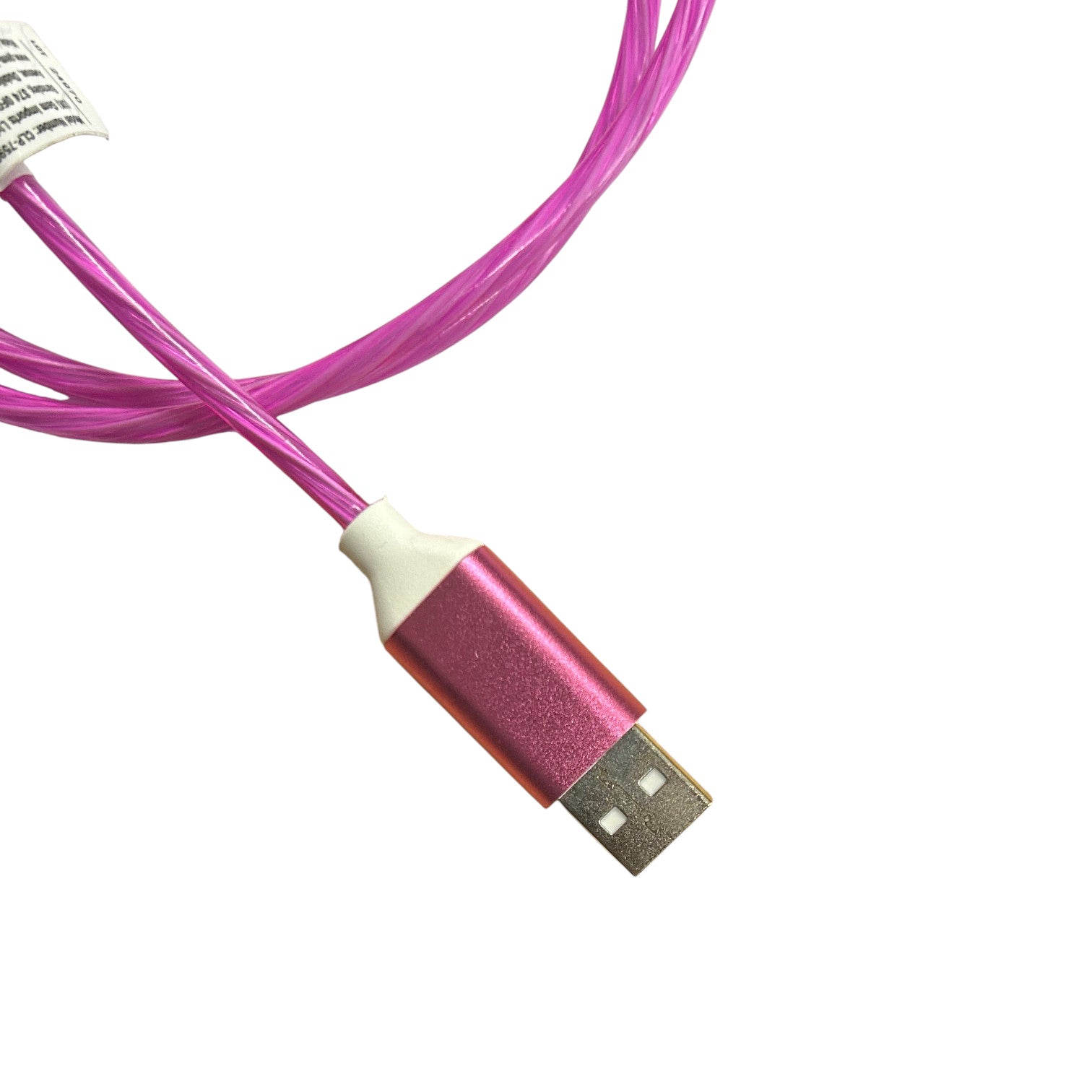 USB Cable Fast Charging 1m Type-C Universal Pink Light Up Cable