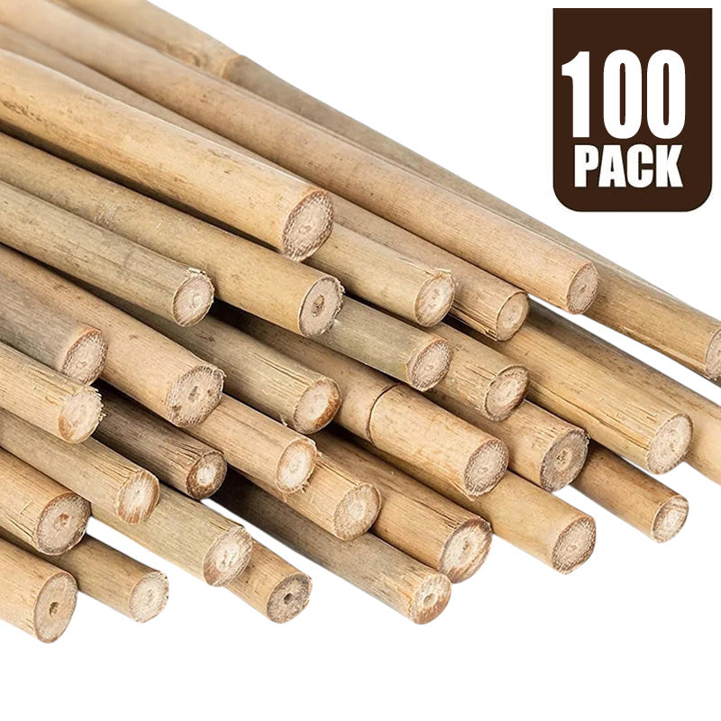 5ft Bamboo Garden Canes Natural Strong Plant Support Stakes 1.5m 20-100pk