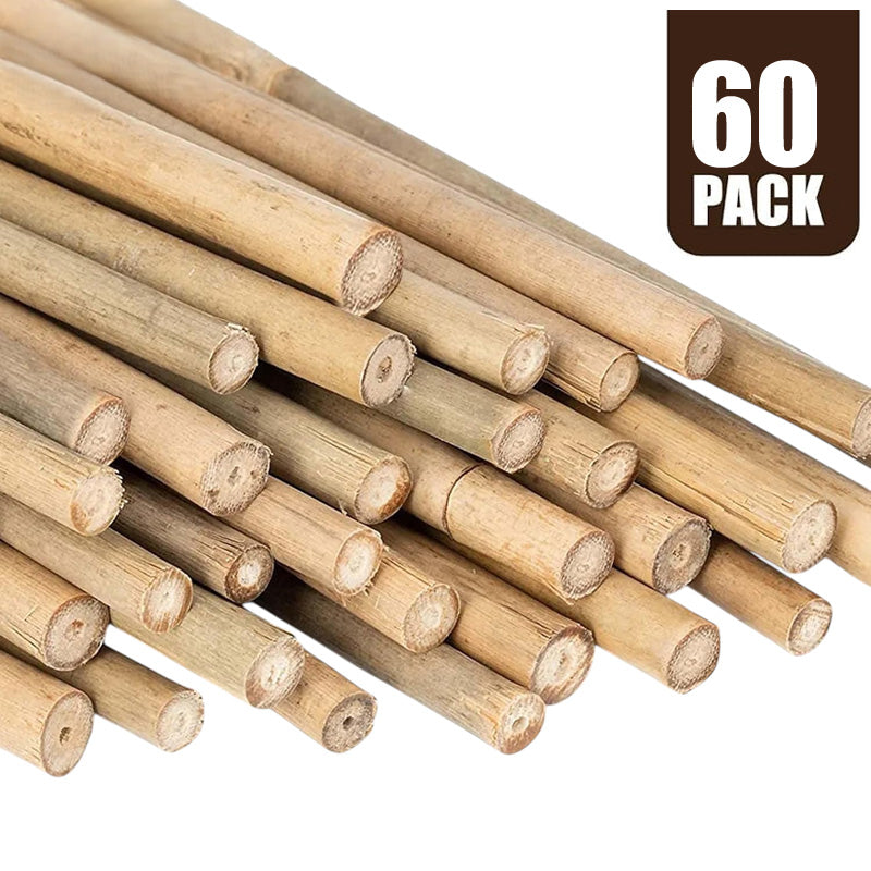 5ft Bamboo Garden Canes Natural Strong Plant Support Stakes 1.5m 20-100pk