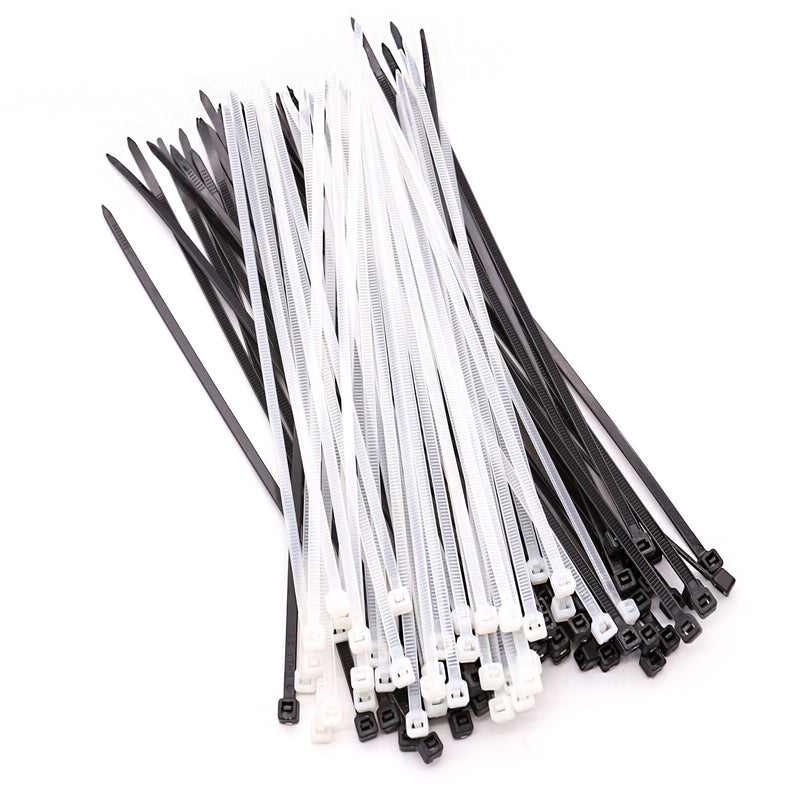 Pack of 150 Cable Ties Self-Locking Plastic Nylon Zip Ties | 2.5mm x 150mm | Black or White