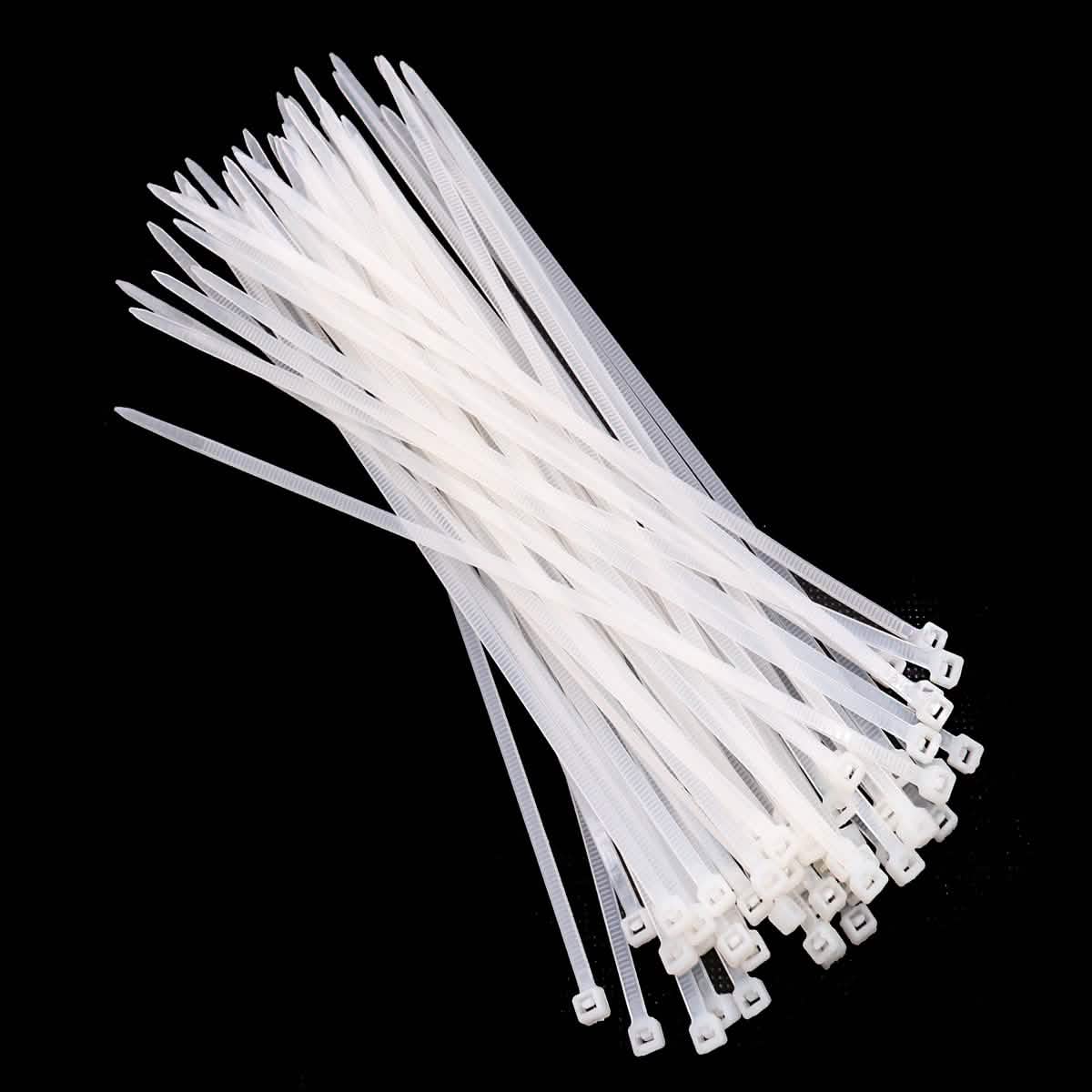 Pack of 150 Cable Ties Self-Locking Plastic Nylon Zip Ties | 2.5mm x 150mm | Black or White