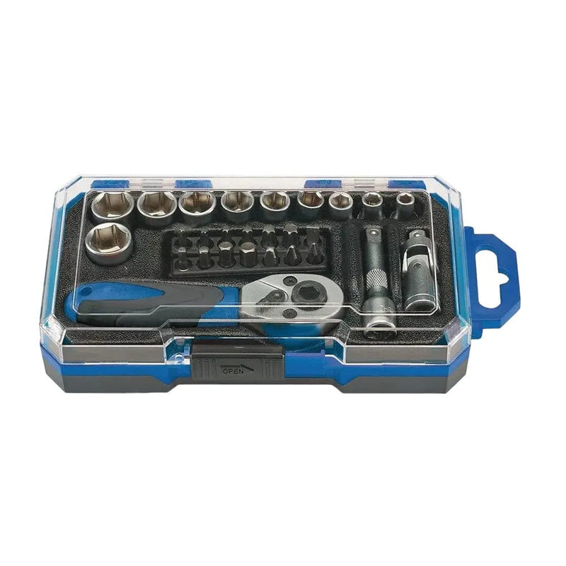 Draper 1/4" Socket Set Draper 04778 1/4" Drive Metric Socket & Bit Set 27pc | 4-13mm CRV Sockets with Case