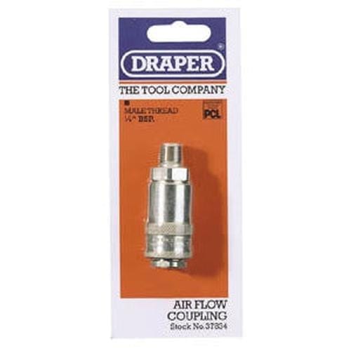 Draper Draper 1/4" Male Thread Pcl Tapered Airflow Coupling Dr-37834
