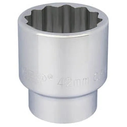 Draper Draper 12 Point Socket, 3/4" Sq. Dr., 42Mm Dr-16705