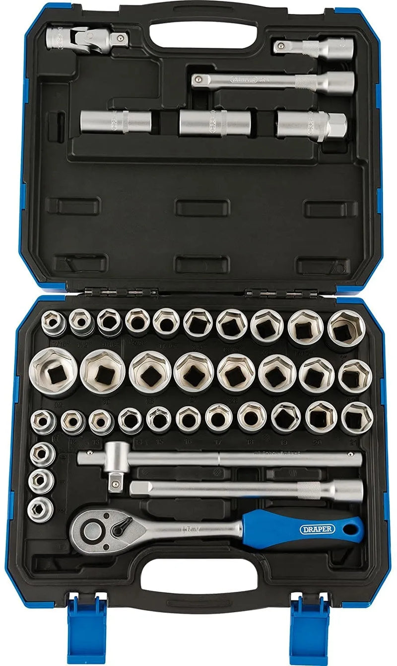 Draper Draper 82136 1/2" Sq. Dr. Combined Mm/Af Socket Set (41 Piece)