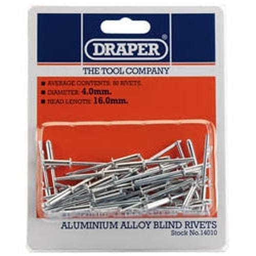 Draper Draper Blind Rivets, 4 X 15.8Mm (50 Piece) Dr-14010