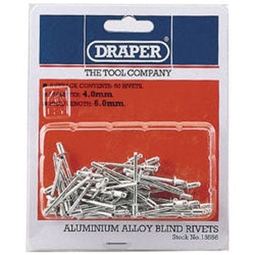 Draper Draper Blind Rivets, 4 X 5.6Mm (50 Piece) Dr-13556