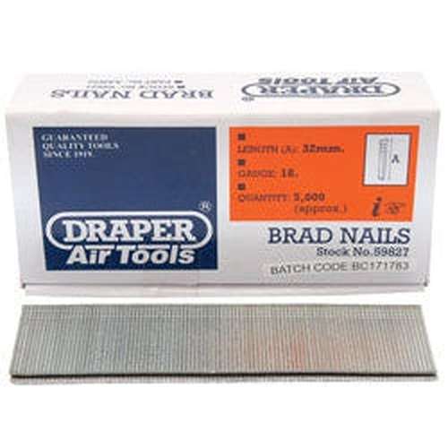 Draper Draper Brad Nails, 32Mm (Pack Of 5000) Dr-59827