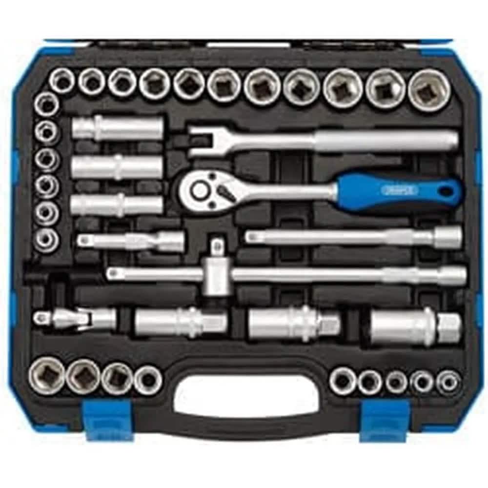 Draper Draper Combined Mm/Af Socket Set, 3/8" Sq. Dr. (39 Piece) Dr-16361