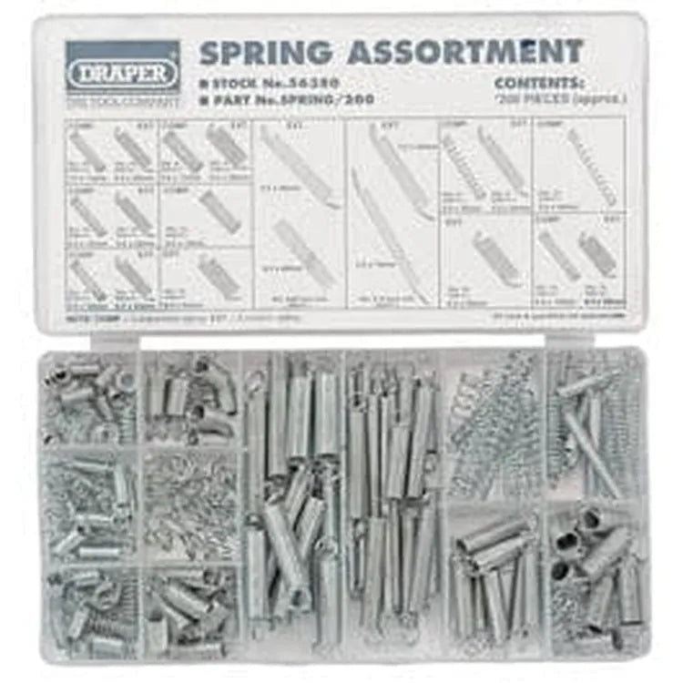 Draper Draper Compression And Extension Spring Assortment (200 Piece) Dr-56380