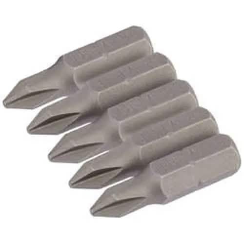 Draper Draper Cross Slot Insert Bit, 1/4" Hex, 25Mm Long, No.1 (Pack Of 5) Dr-64017