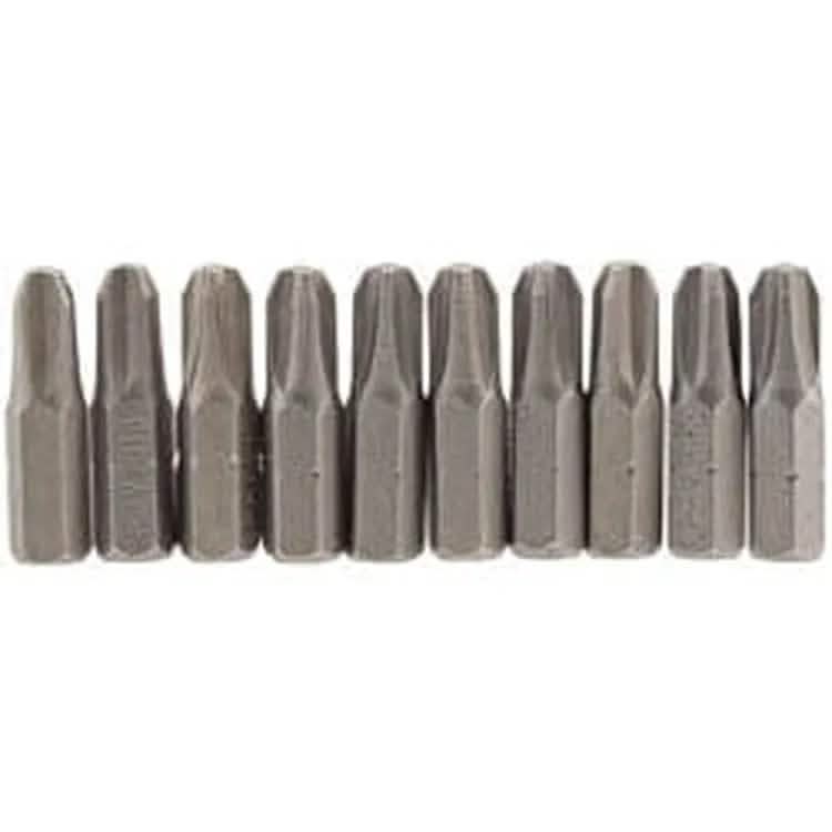 Draper Draper Cross Slot Insert Bit, 1/4" Hex, 25Mm Long, No.3 (Pack Of 10) Dr-64087