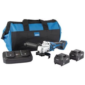 Draper Draper D20 20V 115Mm Brushless Grinder Kit With 2 X 3.0Ah Batteries, Twin Charger And Bag Dr-99734