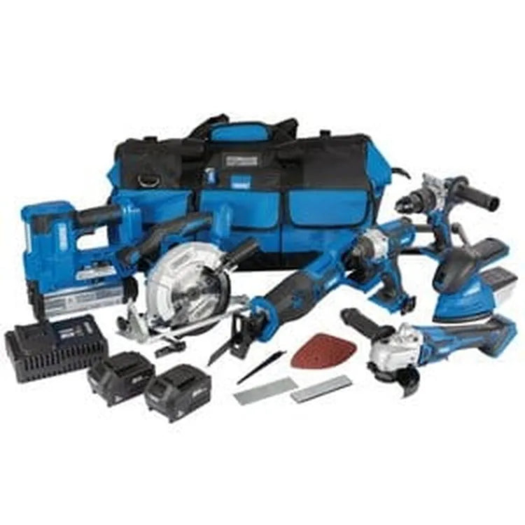 Draper Draper D20 20V Jumbo Kit (7 Piece) (+1X 3Ah Batteries, 1X 5Ah Battery, Charger And Wheeled Tool Bag) Dr-90473