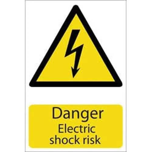 Draper Draper Danger Electric Shock' Hazard Sign Dr-72225