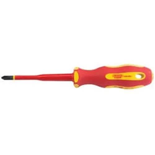 Draper Draper Ergo Plus Slimline Cross Slot Vde Screwdriver, No.2 X 100Mm Dr-02164