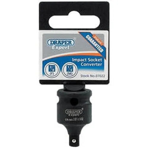 Draper Draper Expert Impact Socket Converter, 3/8"(F) X 1/4"(M) Dr-07022