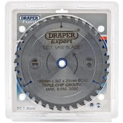 Draper Draper Expert Tct Saw Blade, 185 X 20Mm, 36T Dr-03637