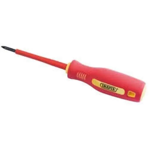 Draper Draper Fully Insulated Soft Grip Cross Slot Screwdriver, No.0 X 75Mm (Sold Loose) Dr-46530