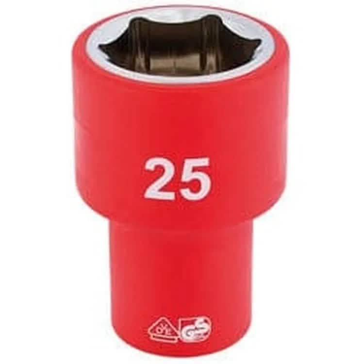 Draper Draper Fully Insulated Vde Socket, 1/2" Sq. Dr., 25Mm Dr-31961