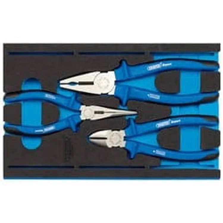Draper Draper Heavy Duty Plier Set In 1/4 Drawer Eva Insert Tray (3 Piece) Dr-63262