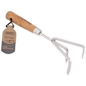 Draper Draper Heritage Stainless Steel Hand Cultivator With Ash Handle Dr-99026
