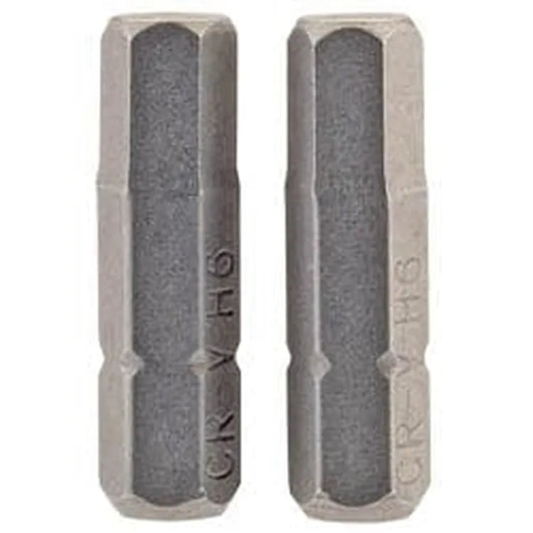 Draper Draper Hexagonal Insert Bit, 6Mm, 1/4" Hex, 25Mm Long (Pack Of 2) Dr-63998