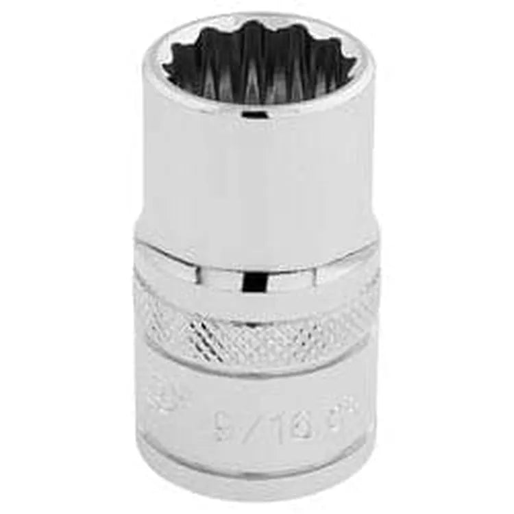 Draper Draper Hi-Torq 12 Point Socket, 1/2" Sq. Dr., 9/16" Dr-33609