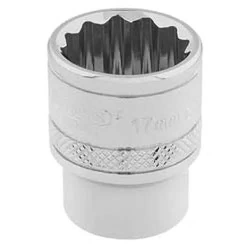 Draper Draper Hi-Torq 12 Point Socket, 3/8" Sq. Dr., 17Mm Dr-32781