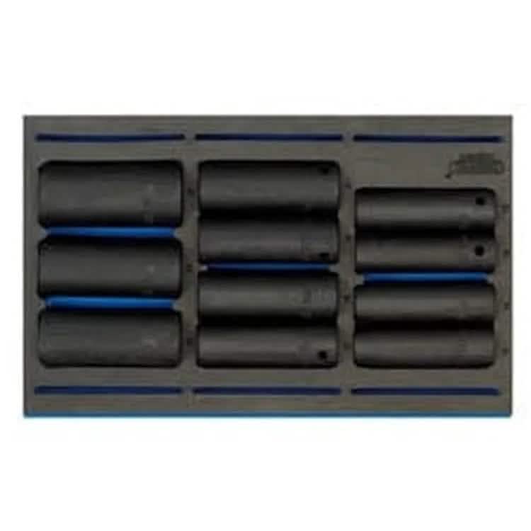 Draper Draper Impact Socket Set In 1/4 Drawer Eva Insert Tray, 1/2" Sq. Dr. (11 Piece) Dr-63483