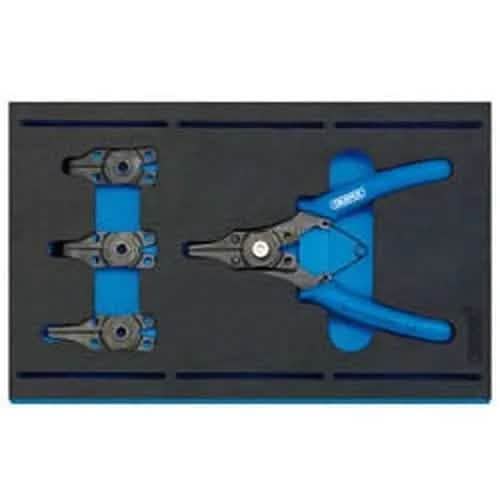 Draper Draper Interchangeable Circlip Plier Set In 1/4 Drawer Eva Insert Tray (5 Piece) Dr-63196