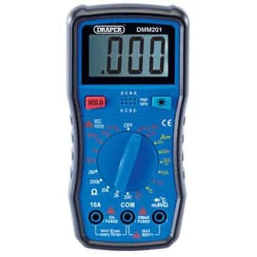 Draper Draper Manual-Ranging Digital Multimeter, 1 X Test Leads, 1 X Temp Probe, 1 X Case Dr-41818