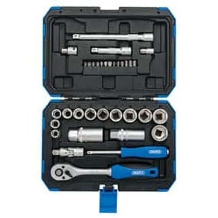 Draper Draper Metric Socket Set, 3/8" Sq. Dr. (34 Piece) Dr-89558