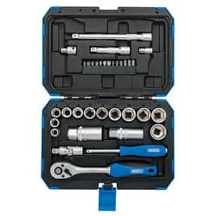 Draper Draper Metric Socket Set, 3/8" Sq. Dr. (34 Piece) Dr-89558