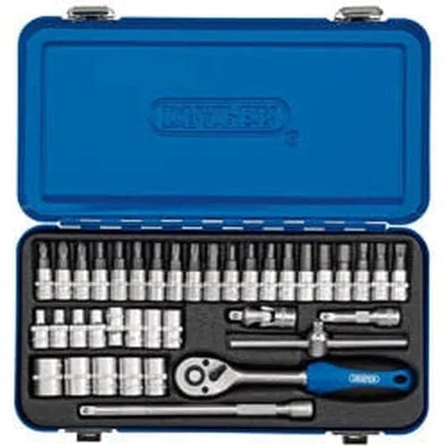 Draper Draper Metric Socket Set In Metal Case, 1/4" Sq. Dr. (38 Piece) Dr-16366