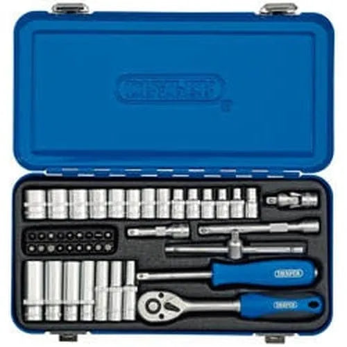 Draper Draper Metric Socket Set In Metal Case, 1/4" Sq. Dr. (45 Piece) Dr-16365