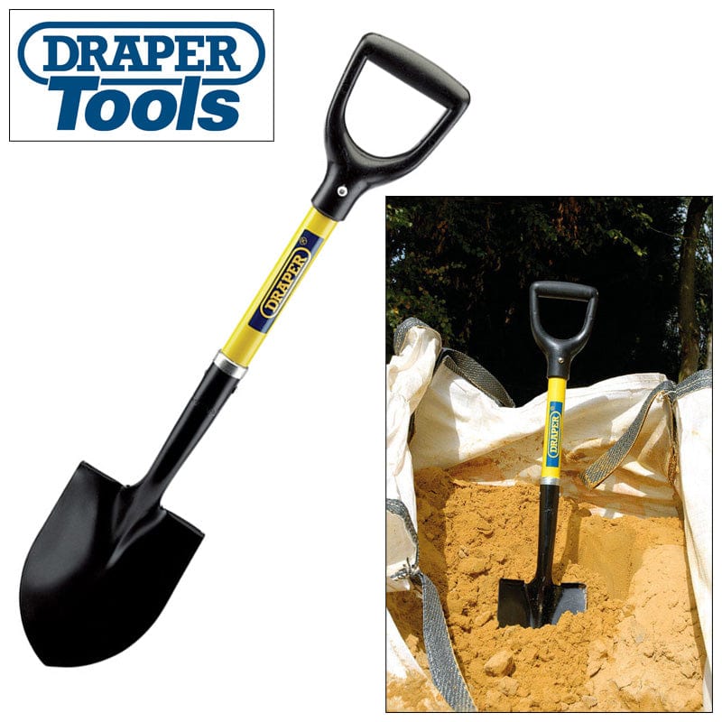 Draper Draper Mini Round Point Nose Fibreglass Shovel Snow Scoop Digging Spade 57569