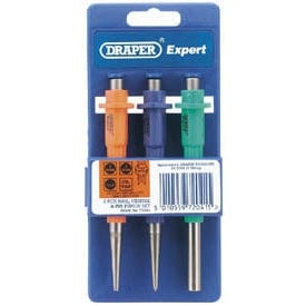 Draper Draper Nailset, Centre Punch And Pin Punch Set (3 Piece) Dr-72041