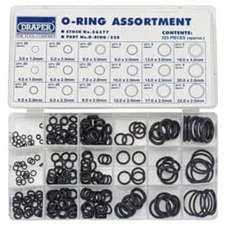 Draper Draper O-Ring Assortment (225 Piece) Dr-56377