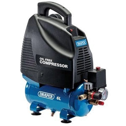 Draper Draper Oil-Free Air Compressor, 6L, 1.1Kw Dr-24974