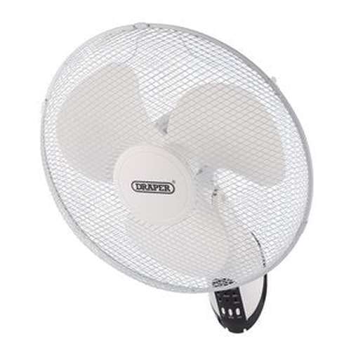 Draper Draper Oscillating Wall Mounted Fan With Remote Control, 16", 3 Speed Dr-70975