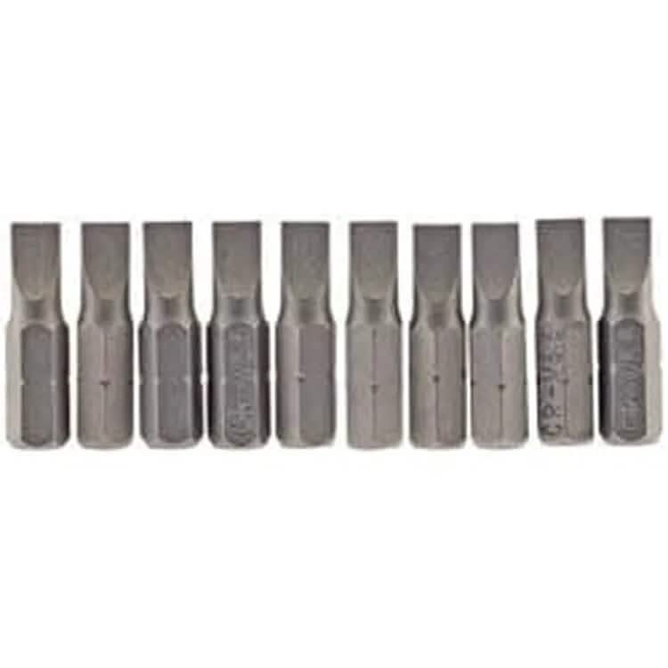 Draper Draper Plain Slot Insert Bit, 5.5Mm, 1/4" Hex, 25Mm Long (Pack Of 10) Dr-64028