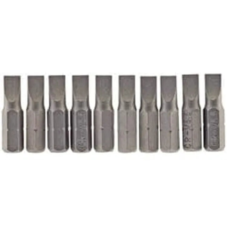 Draper Draper Plain Slot Insert Bit, 5.5Mm, 1/4" Hex, 25Mm Long (Pack Of 10) Dr-64028