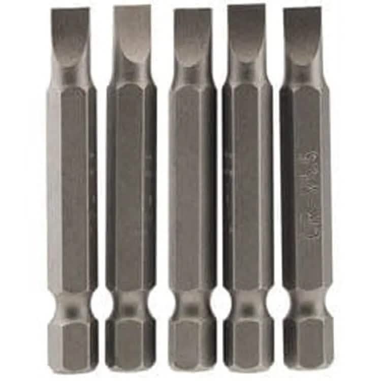 Draper Draper Plain Slot Insert Bit, 5.5Mm, 1/4" Hex, 50Mm Long (Pack Of 5) Dr-64272