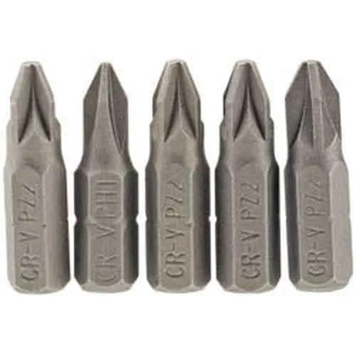 Draper Draper Pz Type Insert Bit, 1/4" Hex, 25Mm Long, No.2 (Pack Of 5) Dr-64015