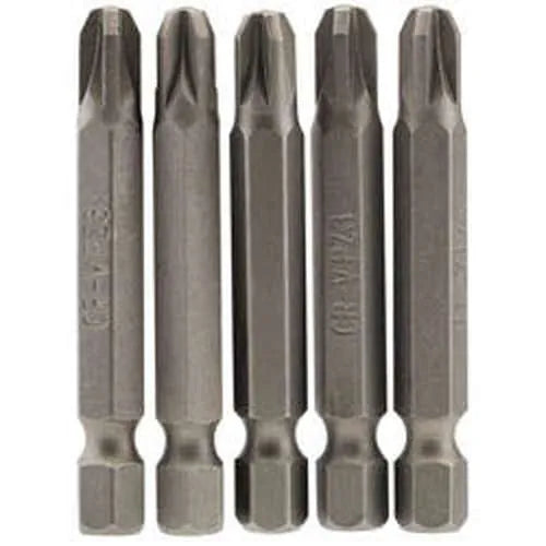 Draper Draper Pz Type Insert Bit, 1/4" Hex, 50Mm Long, No.3 (Pack Of 5) Dr-64286