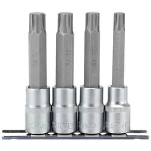 Draper Draper Ribe Socket Bit Set, 1/2" Sq. Dr. (4 Piece) Dr-16345