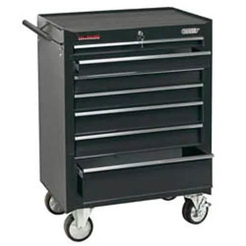 Draper Draper Roller Tool Cabinet, 7 Drawer, 26", Black Dr-35743